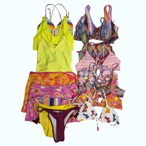 Huge 16-pc Swimsuit Lot - NWT/NWOT - Colorful Size Small